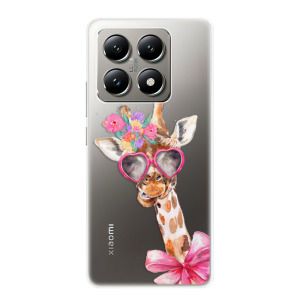 Silikonové pouzdro iSaprio - Xiaomi 14T Pro - Lady Giraffe