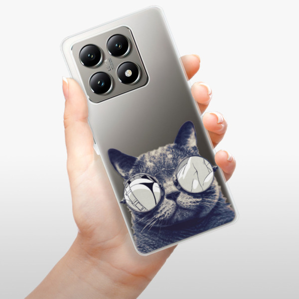 Silikonové pouzdro iSaprio - Xiaomi 14T Pro - Crazy Cat 01