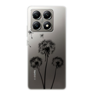 Silikonové pouzdro iSaprio - Xiaomi 14T Pro - Three Dandelions - black