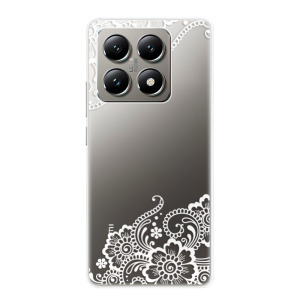 Silikonové pouzdro iSaprio - Xiaomi 14T Pro - White Lace 02