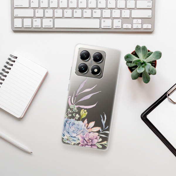 Silikonové pouzdro iSaprio - Xiaomi 14T Pro - Succulent 01