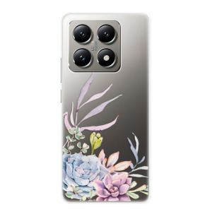 Silikonové pouzdro iSaprio - Xiaomi 14T Pro - Succulent 01