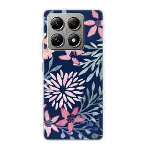 Silikonové pouzdro iSaprio - Xiaomi 14T Pro - Leaves on Blue