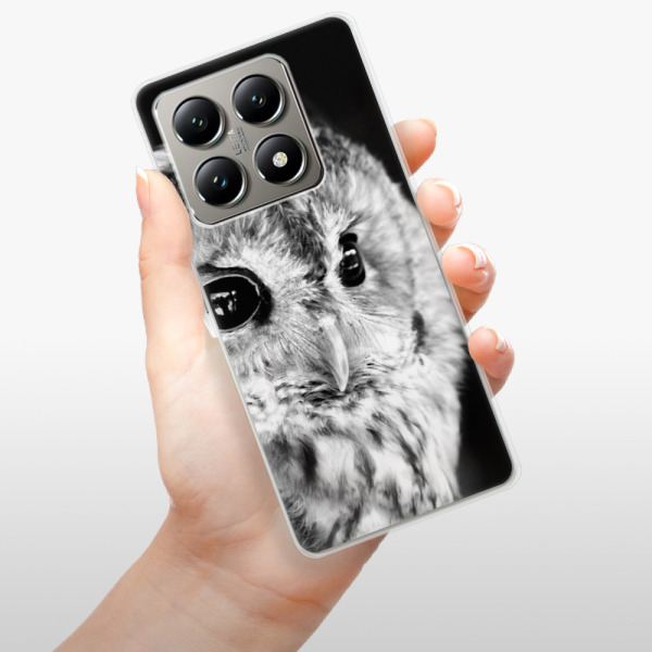 Silikonové pouzdro iSaprio - Xiaomi 14T Pro - BW Owl