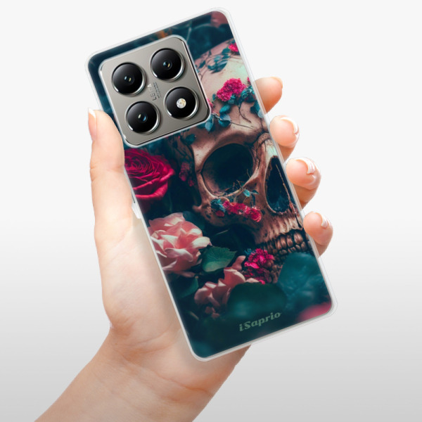 Silikonové pouzdro iSaprio - Xiaomi 14T Pro - Skull in Roses