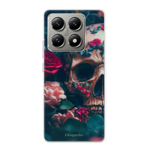 Silikonové pouzdro iSaprio - Xiaomi 14T Pro - Skull in Roses