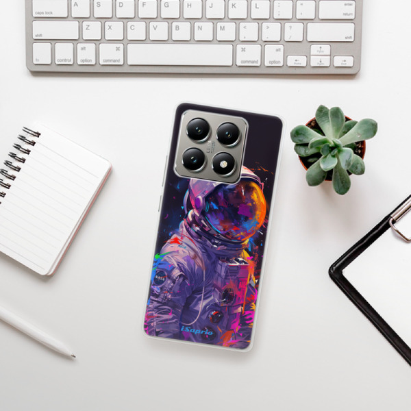 Silikonové pouzdro iSaprio - Xiaomi 14T Pro - Neon Astronaut