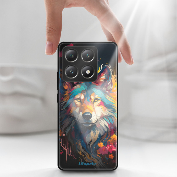 Lesklé pouzdro iSaprio pro Xiaomi 14T Pro - Mysterious Wolf - VÝPRODEJ