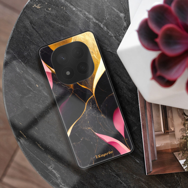 Lesklé pouzdro iSaprio pro Xiaomi Redmi Note 14 Pro 5G / 14 Pro Plus 5G - Gold Pink Marble - VÝPRODEJ