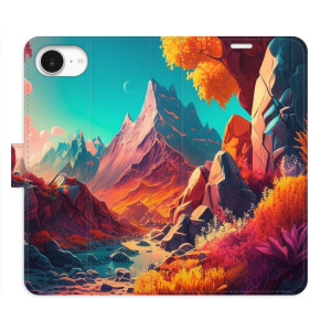 Flip pouzdro iSaprio - Apple iPhone 16e / iPhone 17e - Colorful Mountains - kapsičky na karty