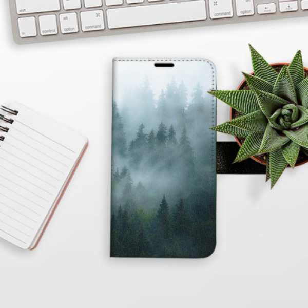 Flip pouzdro iSaprio - Apple iPhone 16e / iPhone 17e - Dark Forest - kapsičky na karty