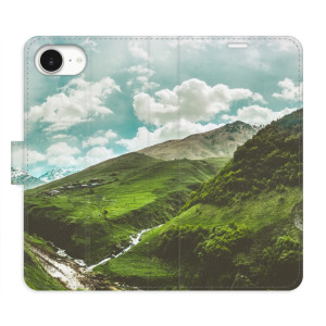 Flip pouzdro iSaprio - Apple iPhone 16e / iPhone 17e - Mountain Valley - kapsičky na karty
