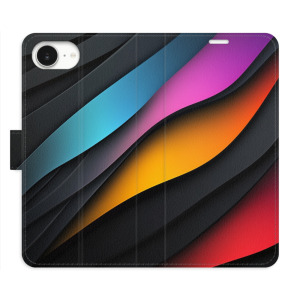 Flip pouzdro iSaprio - Apple iPhone 16e / iPhone 17e - Color Waves - kapsičky na karty