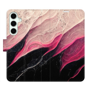 Flip pouzdro iSaprio - Samsung Galaxy S24 FE - BlackPink Marble - kapsičky na karty