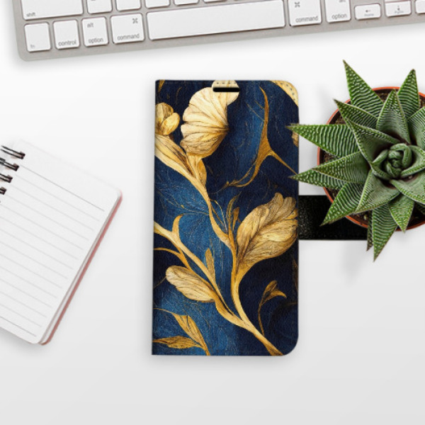 Flip pouzdro iSaprio - Samsung Galaxy S24 FE - GoldBlue - kapsičky na karty