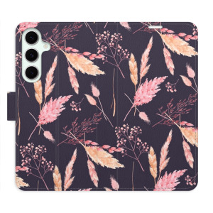 Flip pouzdro iSaprio - Samsung Galaxy S24 FE - Ornamental Flowers 02 - kapsičky na karty
