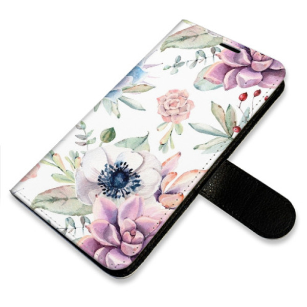 Flip pouzdro iSaprio - Samsung Galaxy S24 FE - Succulents Pattern - kapsičky na karty