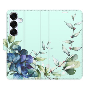 Flip pouzdro iSaprio - Samsung Galaxy S25 - Blue Flowers - kapsičky na karty