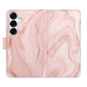 Flip pouzdro iSaprio - Samsung Galaxy S25 - RoseGold Marble - kapsičky na karty