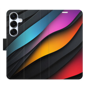 Flip pouzdro iSaprio - Samsung Galaxy S25 - Color Waves - kapsičky na karty