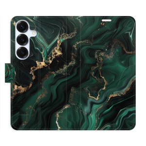 Flip pouzdro iSaprio - Samsung Galaxy S25 - Emerald 02 - kapsičky na karty