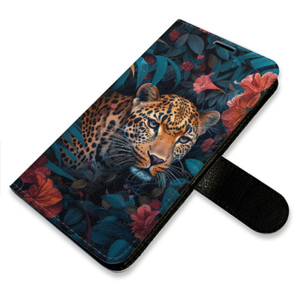 Flip pouzdro iSaprio - Samsung Galaxy S25 - Flower Jaguar 02 - kapsičky na karty