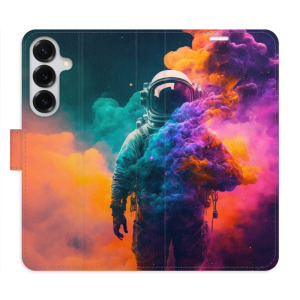 Flip pouzdro iSaprio - Samsung Galaxy S25 Plus - Astronaut in Colours 02 - kapsičky na karty
