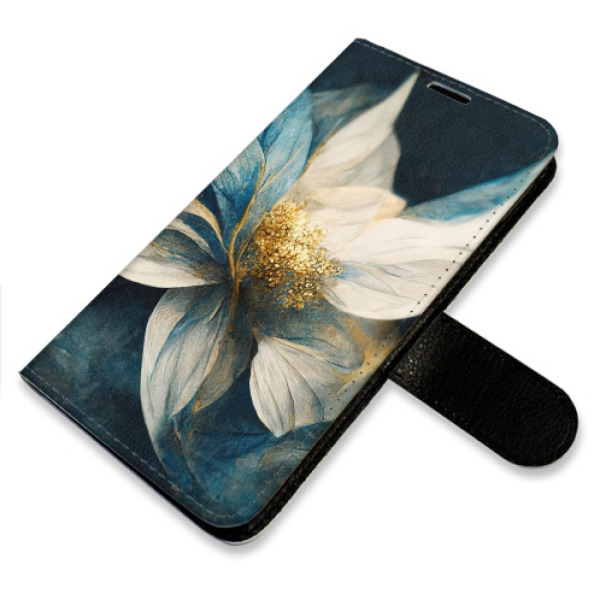 Flip pouzdro iSaprio - Samsung Galaxy S25 Plus - Gold Flowers - kapsičky na karty