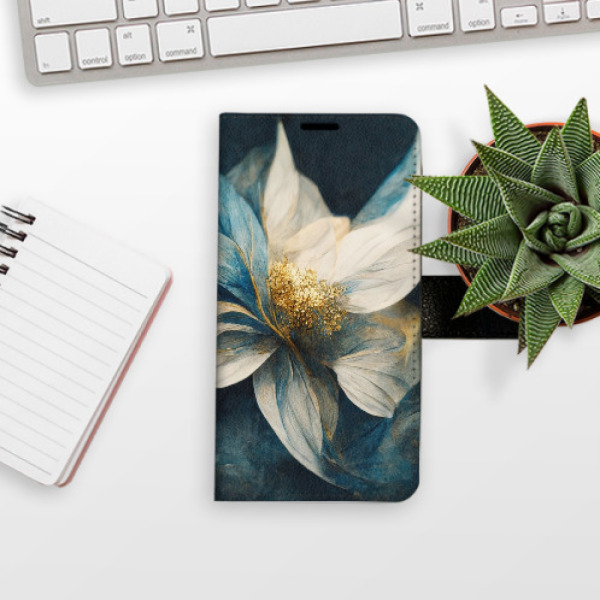 Flip pouzdro iSaprio - Samsung Galaxy S25 Plus - Gold Flowers - kapsičky na karty