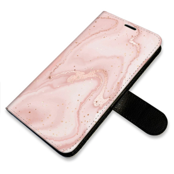 Flip pouzdro iSaprio - Samsung Galaxy S25 Plus - RoseGold Marble - kapsičky na karty