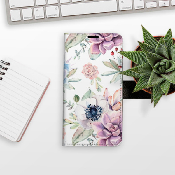 Flip pouzdro iSaprio - Samsung Galaxy S25 Plus - Succulents Pattern - kapsičky na karty