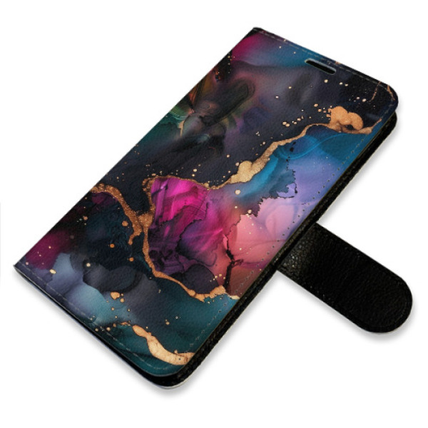 Flip pouzdro iSaprio - Samsung Galaxy S25 Plus - Dark Marble - kapsičky na karty
