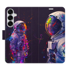Flip pouzdro iSaprio - Samsung Galaxy S25 Plus - Neon Astronaut 02 - kapsičky na karty