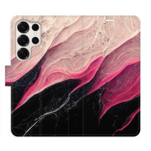 Flip pouzdro iSaprio - Samsung Galaxy S25 Ultra - BlackPink Marble - kapsičky na karty