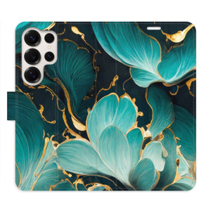 Flip pouzdro iSaprio - Samsung Galaxy S25 Ultra - Blue Flowers 02 - kapsičky na karty