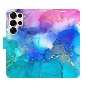 Flip pouzdro iSaprio - Samsung Galaxy S25 Ultra - BluePink Paint - kapsičky na karty