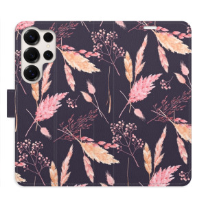 Flip pouzdro iSaprio - Samsung Galaxy S25 Ultra - Ornamental Flowers 02 - kapsičky na karty