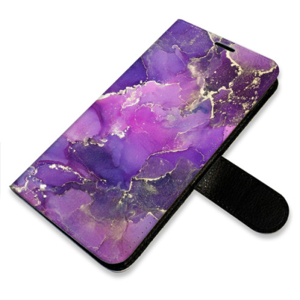 Flip pouzdro iSaprio - Samsung Galaxy S25 Ultra - Purple Marble - kapsičky na karty