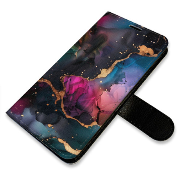 Flip pouzdro iSaprio - Samsung Galaxy S25 Ultra - Dark Marble - kapsičky na karty