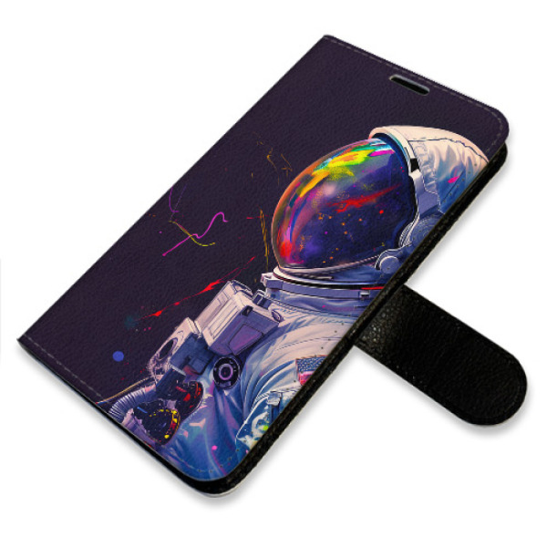 Flip pouzdro iSaprio - Samsung Galaxy S25 Ultra - Neon Astronaut 02 - kapsičky na karty