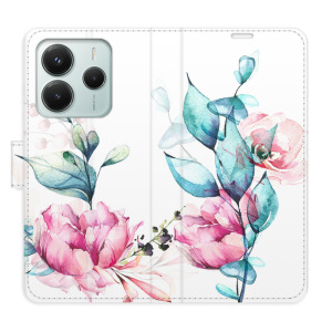 Flip pouzdro iSaprio - Xiaomi Redmi Note 14 5G - Beautiful Flower - kapsičky na karty