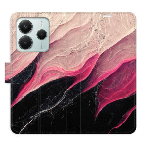 Flip pouzdro iSaprio - Xiaomi Redmi Note 14 5G - BlackPink Marble - kapsičky na karty
