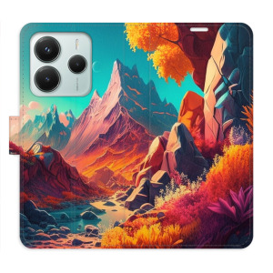 Flip pouzdro iSaprio - Xiaomi Redmi Note 14 5G - Colorful Mountains - kapsičky na karty