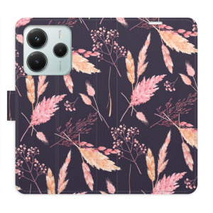 Flip pouzdro iSaprio - Xiaomi Redmi Note 14 5G - Ornamental Flowers 02 - kapsičky na karty