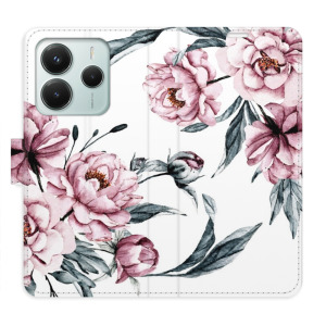 Flip pouzdro iSaprio - Xiaomi Redmi Note 14 5G - Pink Flowers - kapsičky na karty