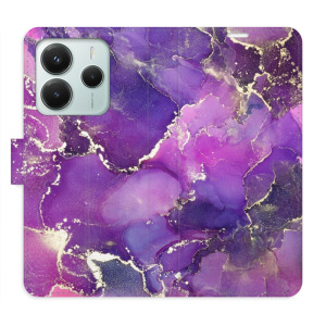 Flip pouzdro iSaprio - Xiaomi Redmi Note 14 5G - Purple Marble - kapsičky na karty
