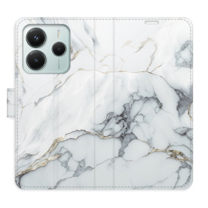 Flip pouzdro iSaprio - Xiaomi Redmi Note 14 5G - SilverMarble 15 - kapsičky na karty