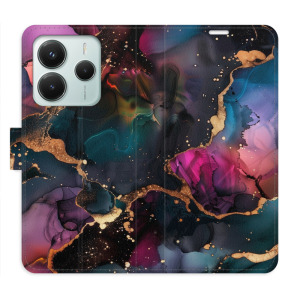Flip pouzdro iSaprio - Xiaomi Redmi Note 14 5G - Dark Marble - kapsičky na karty