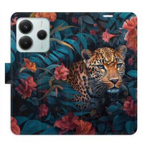 Flip pouzdro iSaprio - Xiaomi Redmi Note 14 5G - Flower Jaguar 02 - kapsičky na karty