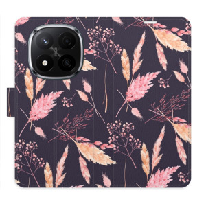 Flip pouzdro iSaprio - Xiaomi Redmi Note 14 Pro 5G / 14 Pro Plus 5G - Ornamental Flowers 02 - kapsičky na karty